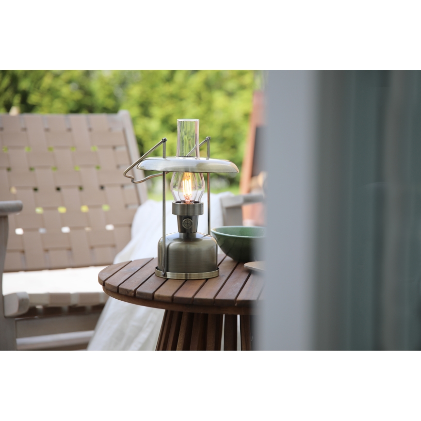 Markslöjd 108894 - LED zatemnjiva zunanja polnilna namizna svetilka FANOS LED/2,5W/3,7V 4000 mAh IP44 medenina