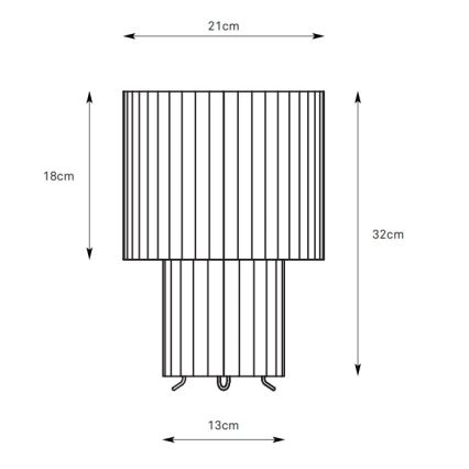 Markslöjd 108895 - Namizna svetilka CATIS 1xE27/60W/230V 32 cm bela