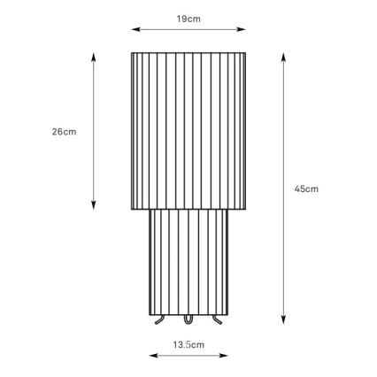 Markslöjd 108898 - Namizna svetilka CATIS 1xE27/60W/230V 45 cm siva