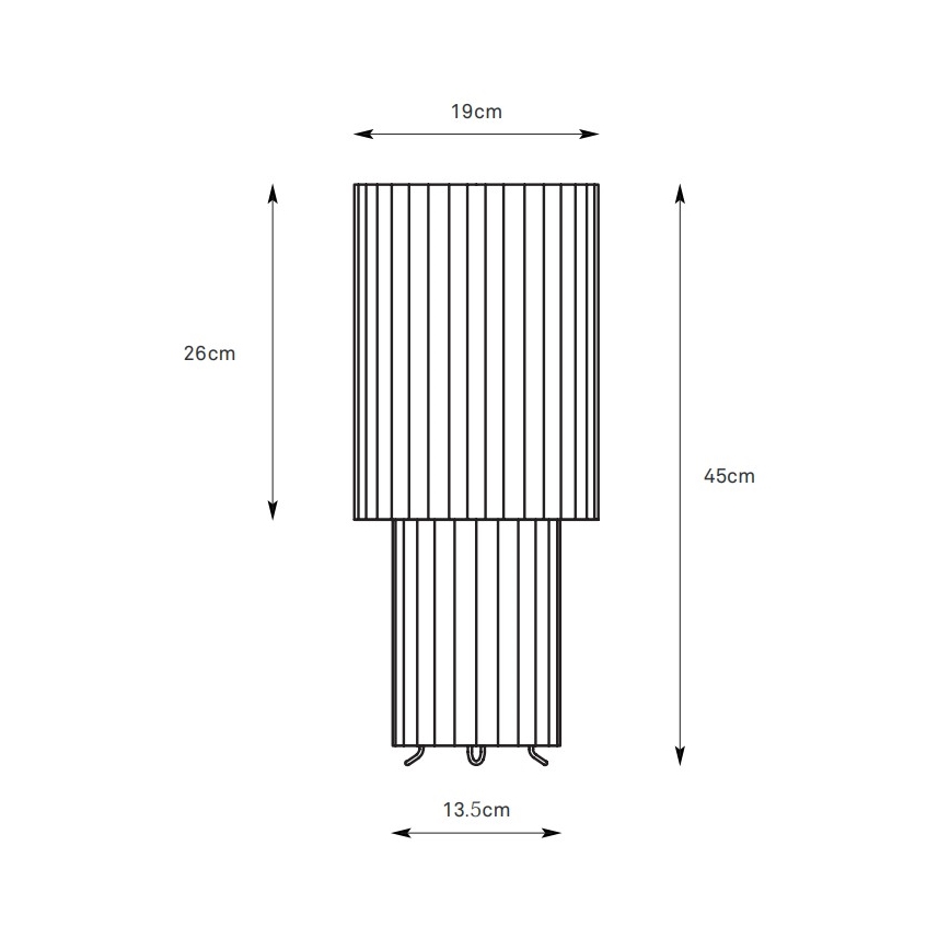 Markslöjd 108898 - Namizna svetilka CATIS 1xE27/60W/230V 45 cm siva