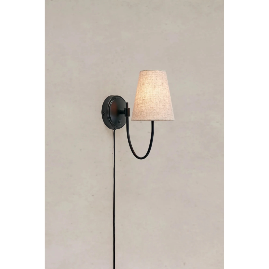Markslöjd 108907 - Stenska svetilka AMAR 1xE14/40W/230V bež/črna