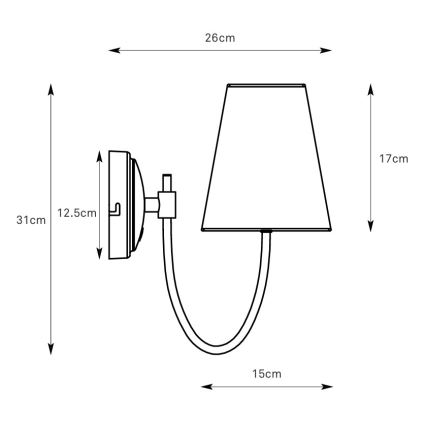 Markslöjd 108907 - Stenska svetilka AMAR 1xE14/40W/230V bež/črna