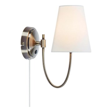 Markslöjd 108908 - Stenska svetilka AMAR 1xE14/40W/230V bela/medenina