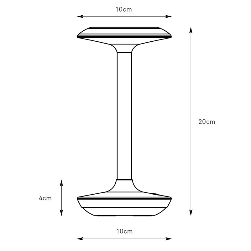 Markslöjd 108917 - LED Zatemnitvena zunanja polnilna namizna svetilka PETIT LED/2W/1800 mAh 2200/2700/3000K IP44 siva