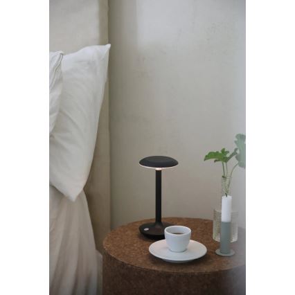 Markslöjd 108918 - LED Zatemnitvena zunanja polnilna namizna svetilka PETIT LED/2W/1800 mAh 2200/2700/3000K IP44 črna