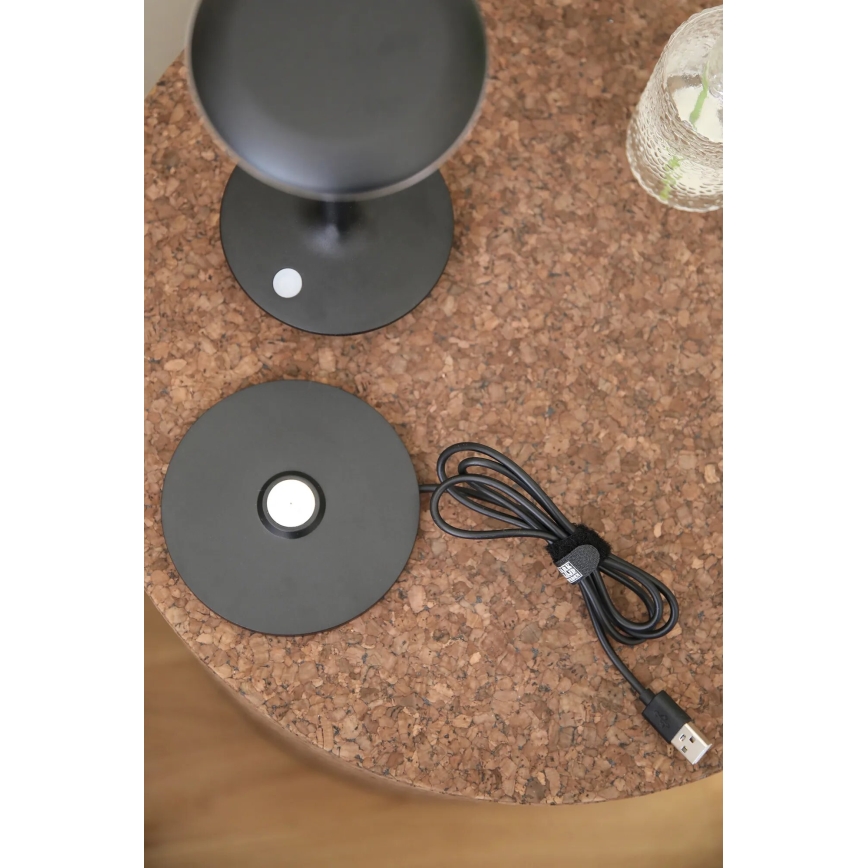 Markslöjd 108918 - LED Zatemnitvena zunanja polnilna namizna svetilka PETIT LED/2W/1800 mAh 2200/2700/3000K IP44 črna