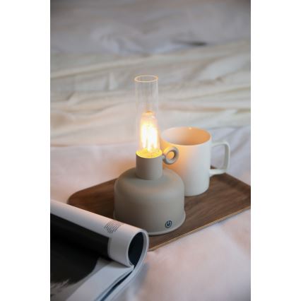 Markslöjd 108921 - LED Zatemnitvena zunanja polnilna namizna svetilka ASTRID LED/2W/1200 mAh IP44 siva