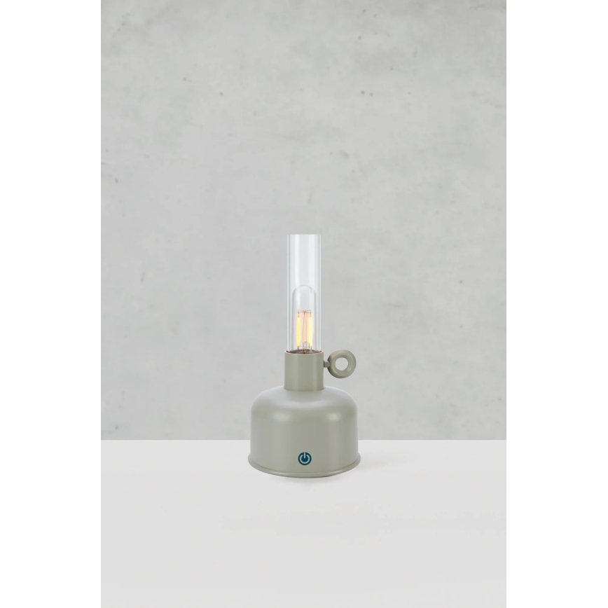 Markslöjd 108921 - LED Zatemnitvena zunanja polnilna namizna svetilka ASTRID LED/2W/1200 mAh IP44 siva