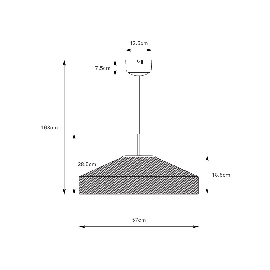 Markslöjd 108955 - Viseča svetilka na kablu ALIA 1xE27/60W/230V, premer 57 cm, kremna/črna