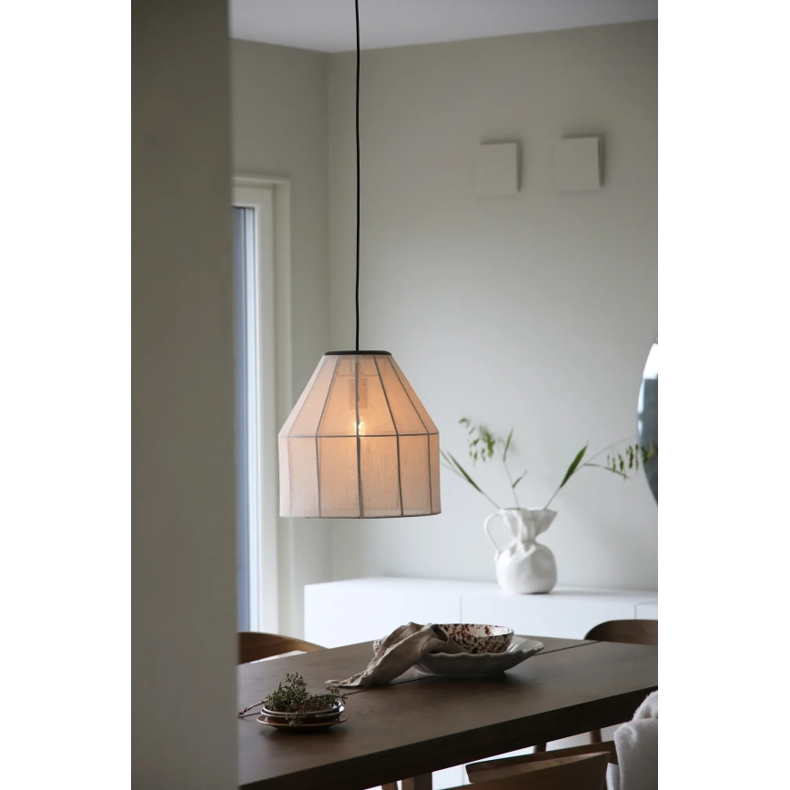 Markslöjd 108956 - Viseči lestenec na žici AIKO 1xE27/60W/230V premer 37 cm kremna/črna