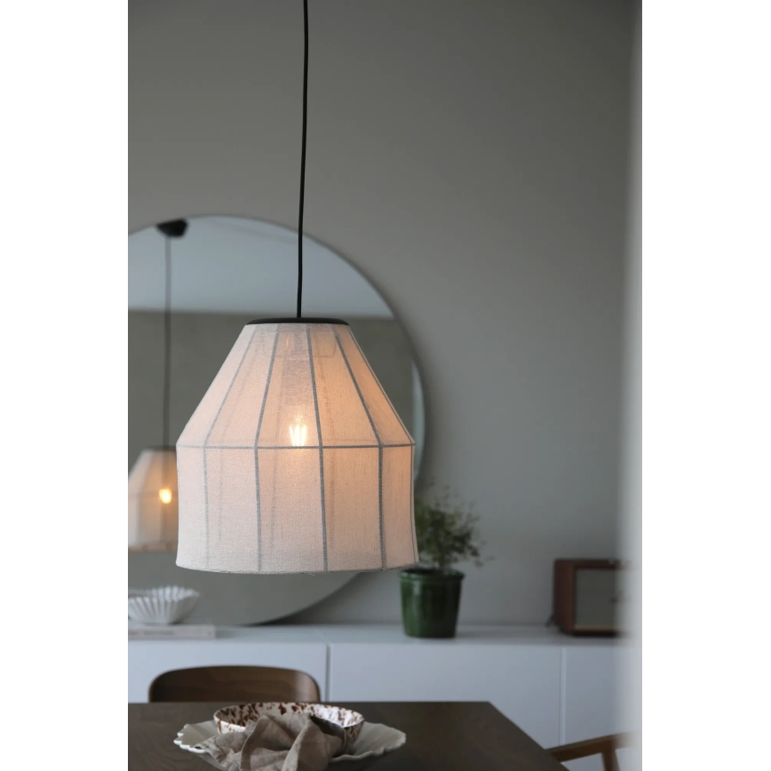 Markslöjd 108956 - Viseči lestenec na žici AIKO 1xE27/60W/230V premer 37 cm kremna/črna