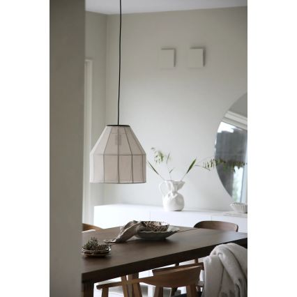 Markslöjd 108956 - Viseči lestenec na žici AIKO 1xE27/60W/230V premer 37 cm kremna/črna