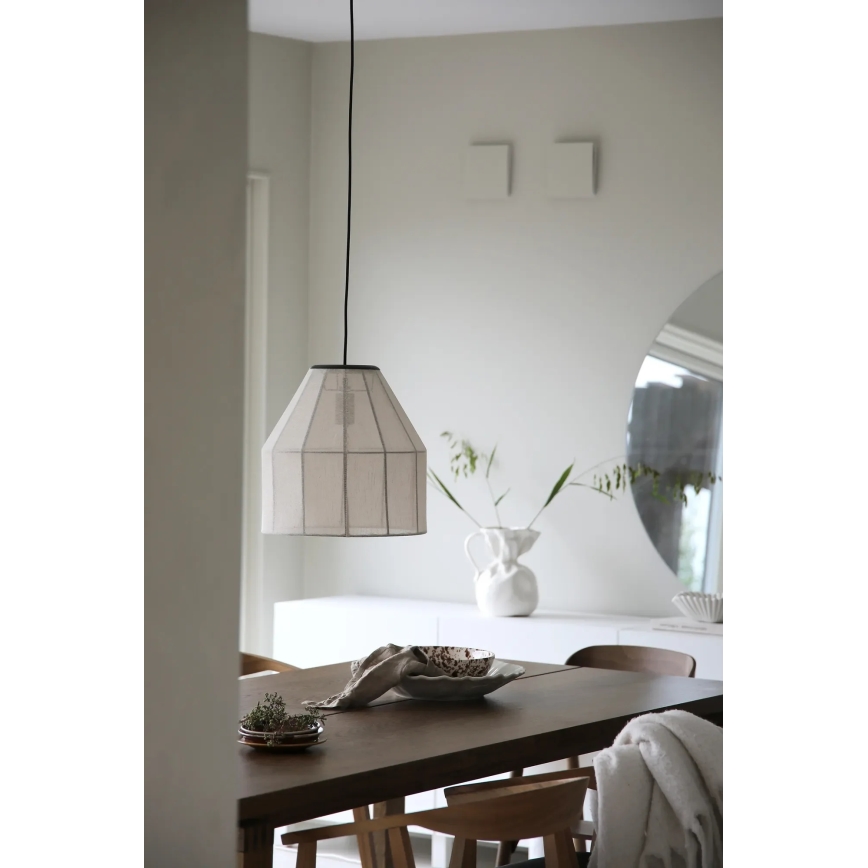 Markslöjd 108956 - Viseči lestenec na žici AIKO 1xE27/60W/230V premer 37 cm kremna/črna