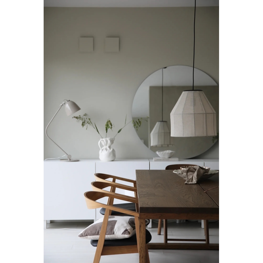 Markslöjd 108956 - Viseči lestenec na žici AIKO 1xE27/60W/230V premer 37 cm kremna/črna