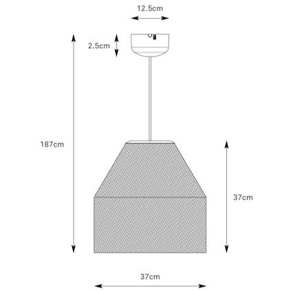 Markslöjd 108956 - Viseči lestenec na žici AIKO 1xE27/60W/230V premer 37 cm kremna/črna