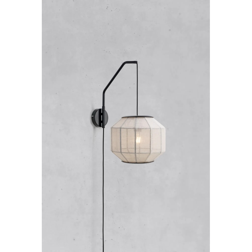 Markslöjd 108957 - Stenska svetilka ASUKA 1xE27/60W/230V kremna/črna