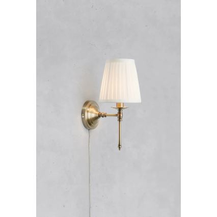 Markslöjd 108968 - Stenska svetilka MANOR 1xE14/40W/230V bela/mesing