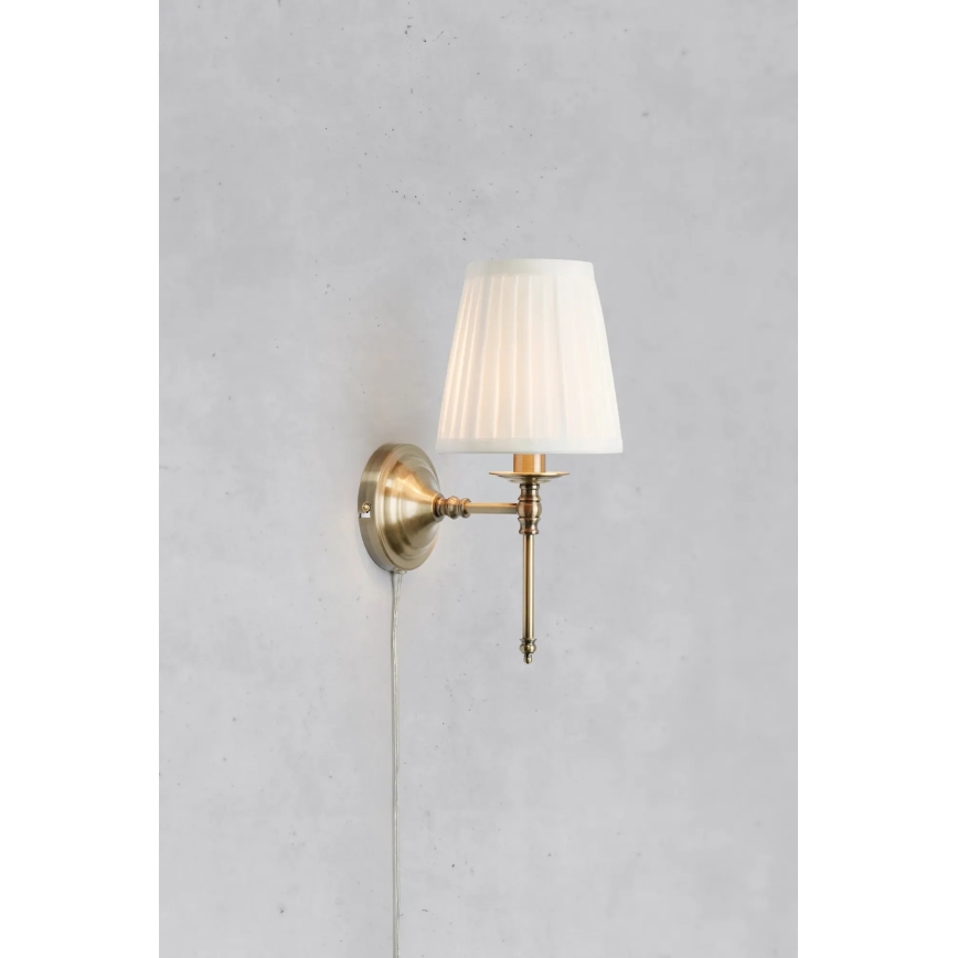 Markslöjd 108968 - Stenska svetilka MANOR 1xE14/40W/230V bela/mesing
