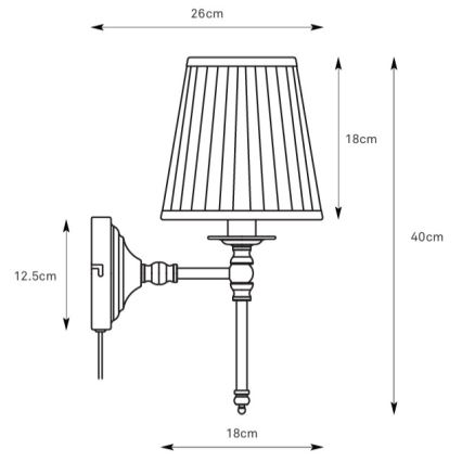 Markslöjd 108968 - Stenska svetilka MANOR 1xE14/40W/230V bela/mesing