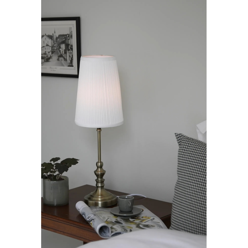 Markslöjd 108969 - Namizna svetilka NOBLE 1xE14/40W/230V 56 cm bela/mesing