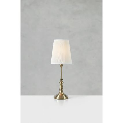 Markslöjd 108970 - Namizna svetilka NOBLE 1xE14/40W/230V 66 cm bela/medenina