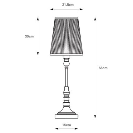 Markslöjd 108970 - Namizna svetilka NOBLE 1xE14/40W/230V 66 cm bela/medenina