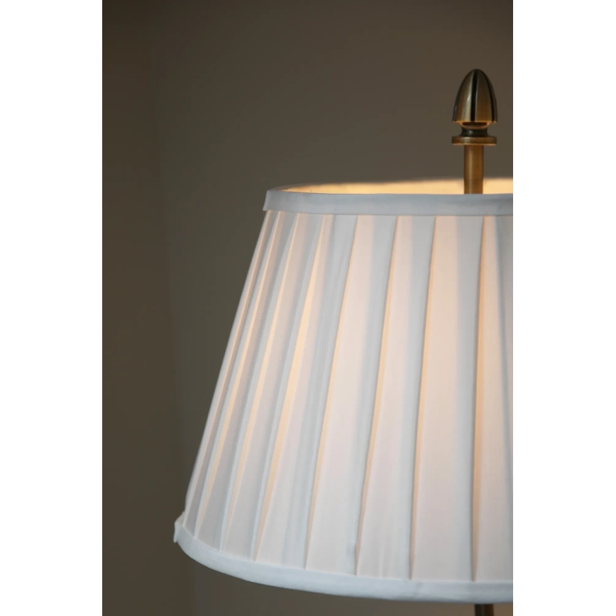 Markslöjd 108972 - Stoječa svetilka OXFORD 1xE14/40W/230V bela/medenina