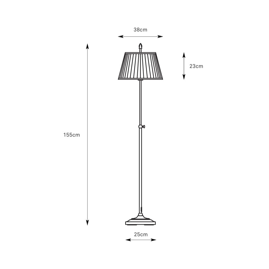 Markslöjd 108972 - Stoječa svetilka OXFORD 1xE14/40W/230V bela/medenina