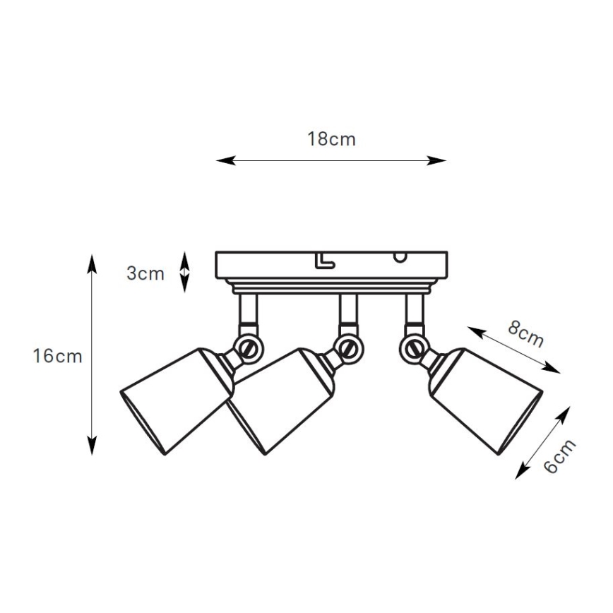 Markslöjd 108980 - Točkovno svetilo TINY 3xGU10/7W/230V v mesingu