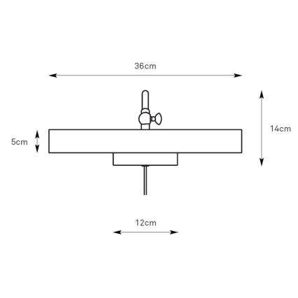 Markslöjd 108982 - Stensko svetilo za sliko CIGLIA 2xE14/40W/230V iz medenine
