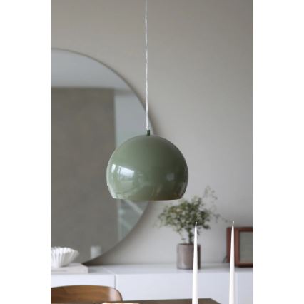 Markslöjd 108988 - viseča svetilka na kablu POP 1xE27/40W/230V, premer 28 cm, zelena