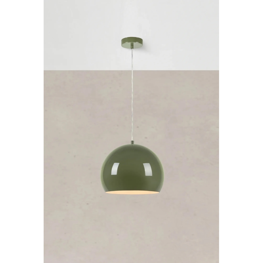 Markslöjd 108988 - viseča svetilka na kablu POP 1xE27/40W/230V, premer 28 cm, zelena