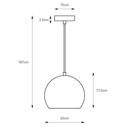Markslöjd 108991 - Viseča svetilka na kablu POP 1xGU10/7W/230V Ø 20 cm zelena