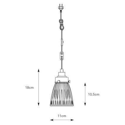 Markslöjd 109010 - Viseči lestenec na žici BELLIS 1xE14/40W/230V medenina