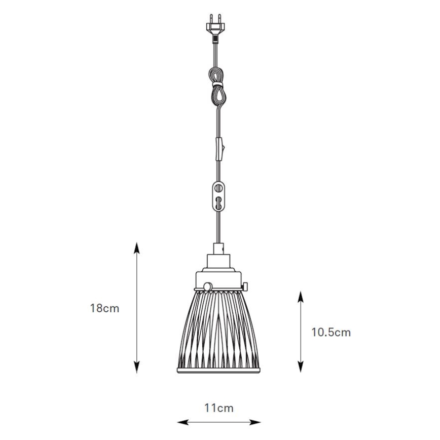 Markslöjd 109010 - Viseči lestenec na žici BELLIS 1xE14/40W/230V medenina