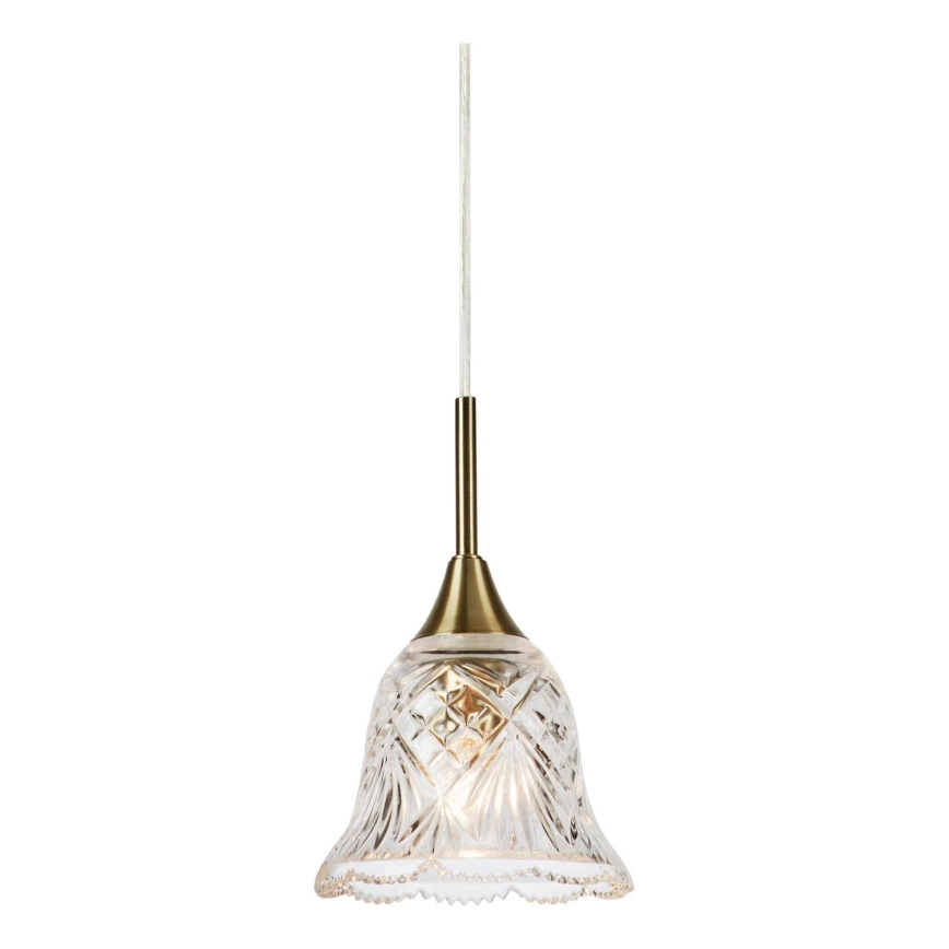 Markslöjd 109011 - Viseči lestenec LUNA na kablu 1xE14/40W/230V medenina