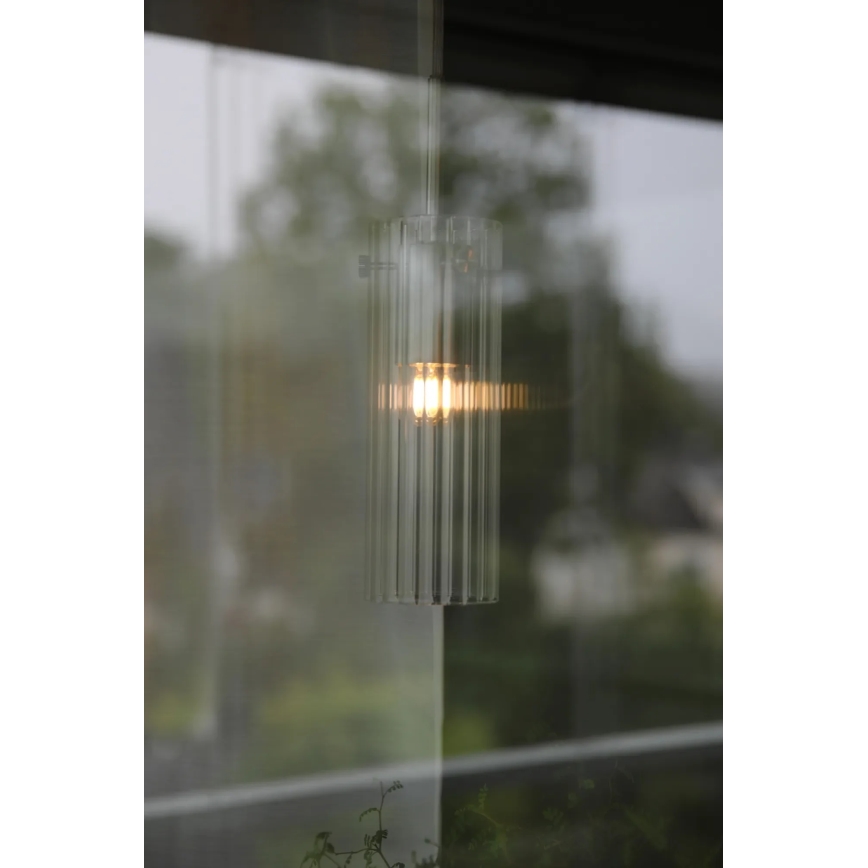 Markslöjd 109013 - Viseča svetilka TIBIA na kablu 1xE14/40W/230V prozorno steklo/medenina