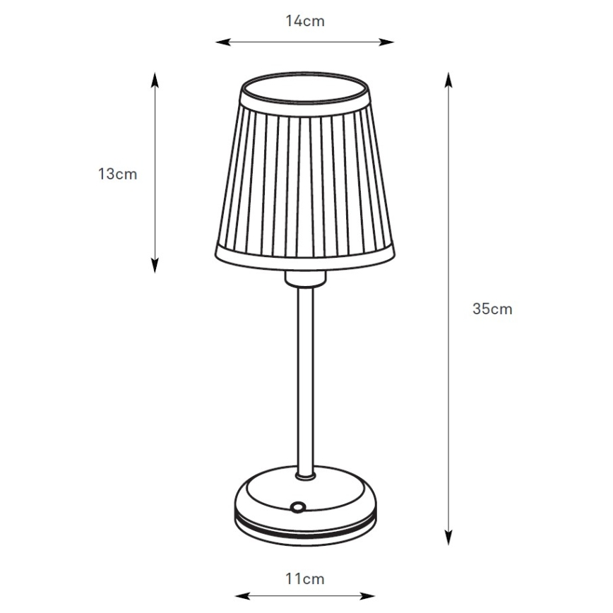 Markslöjd 109126 - LED zatemnjevalna polnilna namizna svetilka na dotik ANNO 1xE14/2W/2000 mAh bela/medenina
