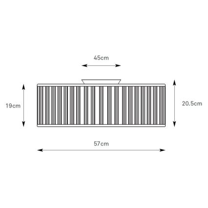 Markslöjd 109133 - Stropna svetilka LUX 3xE27/60W/230V, premer 57 cm, lanena