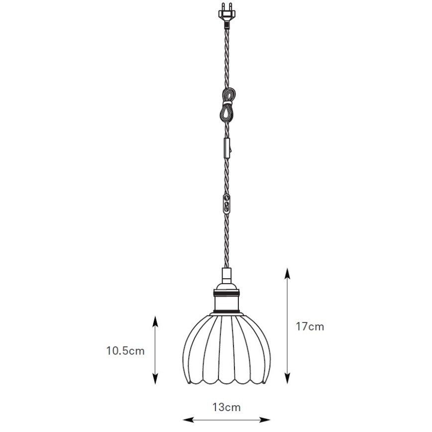 Markslöjd 109136 - Viseči lestenec na jeklenem lanku GOTA 1xE14/40W/230V premer 13 cm mesing/prozorno steklo