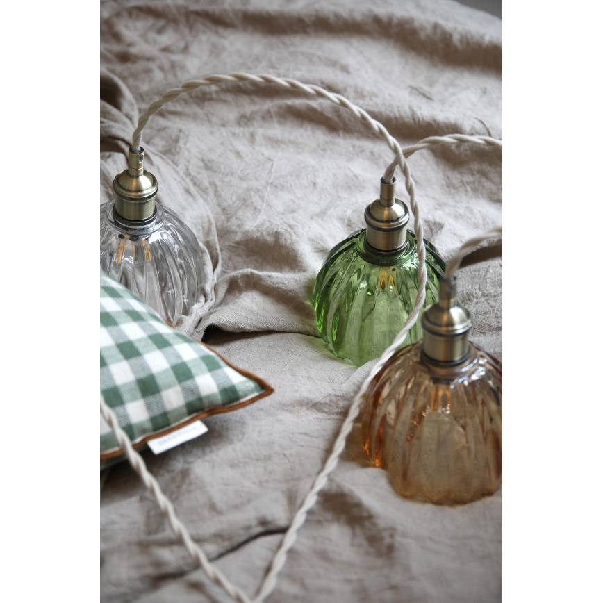 Markslöjd 109137 - Lestenec na jekleni vrvici GOTA 1xE14/40W/230V dimno bež/medenina