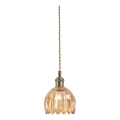 Markslöjd 109137 - Viseča svetilka na kablu GOTA 1xE14/40W/230V premer 13 cm dimna bež/medenina