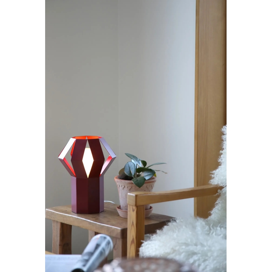 Markslöjd 109150 - Namizna svetilka OCTA 1xE27/60W/230V vinsko rdeča