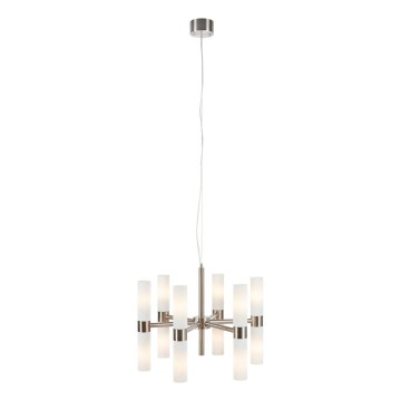 Markslöjd 109154 - Lestenec na jeklenem kablu ELARA 12xE14/40W/230V, premer 60 cm, matiran krom