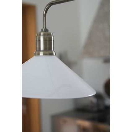 Markslöjd 109160 - Lestenec na drogu VELA 2xE27/60W/230V bela/medenina