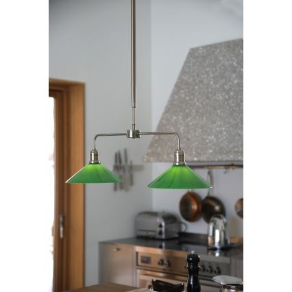 Markslöjd 109161 - Lestenec na drogu VELA 2xE27/60W/230V zelen/mesing