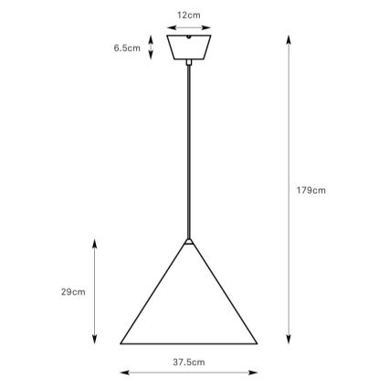 Markslöjd 109162 - Viseča svetilka na kablu TIP 1xE27/60W/230V, premer 37,5 cm, siva