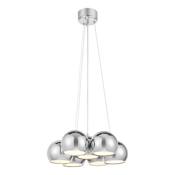 Markslöjd 109167 - Viseči lestenec na lanku CUPOLO 7xE14/40W/230V, premer 45 cm, sijajni krom