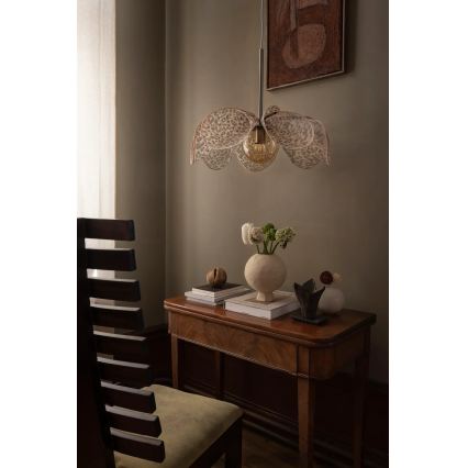 Markslöjd 109169 - Viseči lestenec na kablu STYRKA 1xE27/40W/230V, premer 63 cm, bež