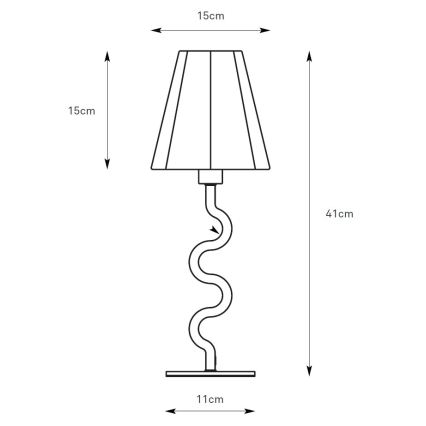 Markslöjd 109171 - Namizna svetilka VEYA 1xE14/40W/230V lanena/črna